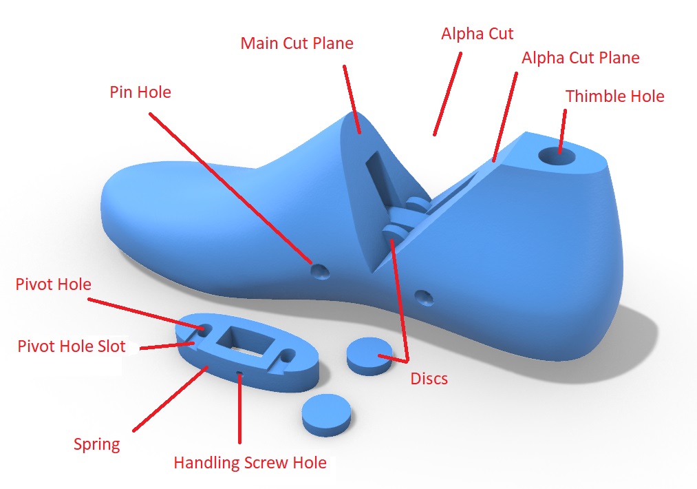 3D Printing a Shoe Last with a Working Alpha Hinge Diag